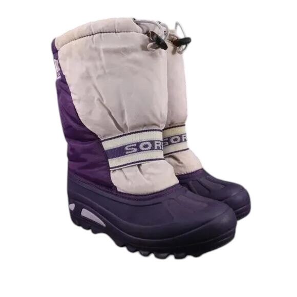 Sorel Shoes Kids 6 Boot Winter Snow Cub Purple Pull On Lined Warm Active Outdoor - Picture 15 of 15